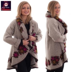 Cardigan din lana Clara bej