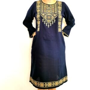 Rochie traditionala Andra bleumarin