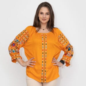 Bluza brodata Amalia galben