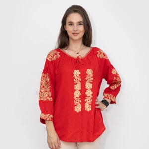 Bluza brodata floral Dina 3