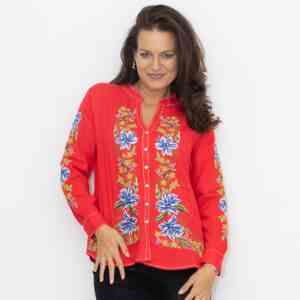 Camasa traditionala Eliza rosu