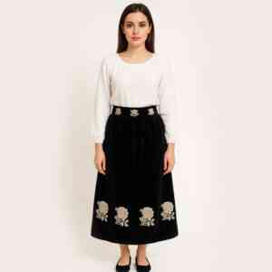 Fusta lunga din catifea Vili 4